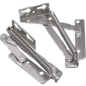 2 Pieces 80 Degree Foldable Lifting Bracket, Black Spring Hinges are widely Used in Sofa Hinge Lifters, Furniture Storage Support Hinges (Silver)