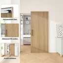 JUBEST 42"x84" Concealed Sliding Barn Door with Soft Close Hardware Kit