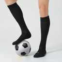 CS CELERSPORT 2/3 Pack Soccer Softball Baseball Socks for Youth Kids Adult Multi-Sport Compression Knee High Socks (Black, L)