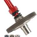 91T Slipper Gear Set, Aluminum Alloy Hardened Steel Differential Slipper Gear Upgrade Parts for Arrma Senton 1/10 for Granite RC Cars (Red) Arrma Senton Upgrades Arrma Senton Upgrades