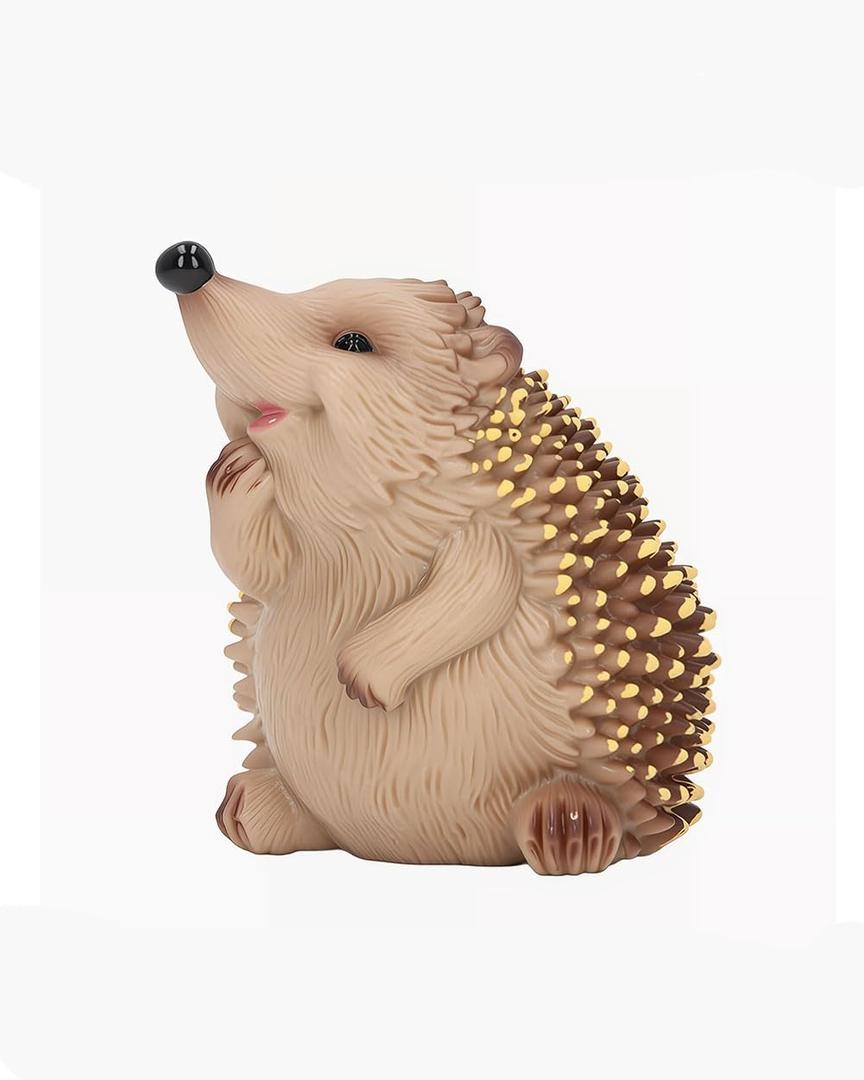 1PCS Miniature Hedgehog Figurines Simulated Hedgehog Statue Adorable Garden Hedgehog Statue Decoration Lively Animal Sculpture Hedgehog Ornaments for Home Patio Lawn Outdoor A