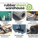 Neoprene Rubber Sheet, Rolls, Strips 1/4" (.250") Thick x 2" Wide x 10' Long Solid Rubber