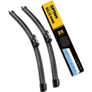 5 PLUS Silicone Windshield Wipers 24 and 19 Inch Replacement For VOLKSWAGEN VW Jetta 2023-2011 Passat 2018-2012 CC 2017-2013, Automotive Replacement Windshield Wipers With Water Repellent