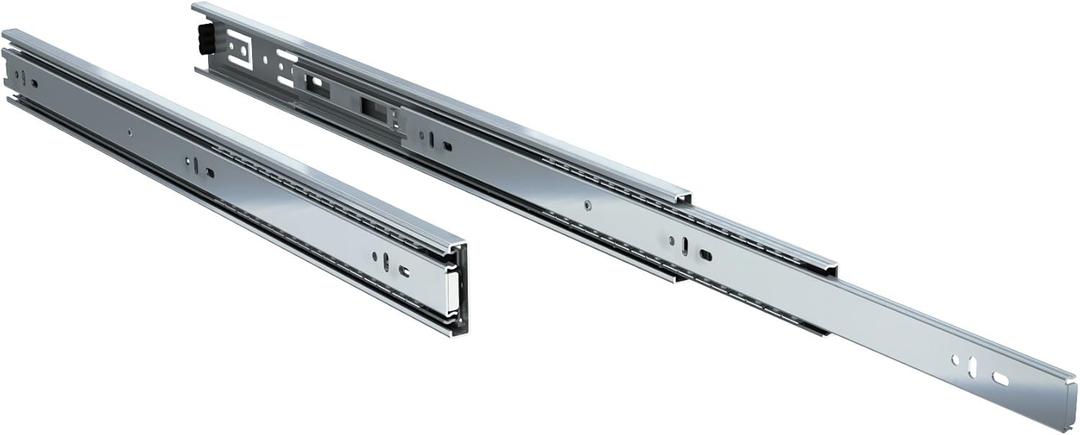 TCH Hardware 20" Inch 100 LB Steel Full Extension Ball Bearing Drawer Slides - Kitchen Cabinet Desk Draw