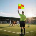 Soccer Referee Flags, 2PCS Referee Kit Detachable Referee Flags