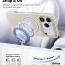 Vihibii for iPhone 17 Pro Case Slim, [Compatible with Magsafe], Invisible Camera Stand, Anti-Fading Glow Stylish Case, Military-Grade Protection & Scratch-Resistant Back Phone Cover, 6.3" 2025, White