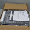 Huuger 31.5 Inch Bakers Rack with Power Outlets, Kitchen Microwave Stand with Storage, Coffee Bar with 4 Hooks, 3-Level Height Open Shelves, Rustic Brown