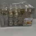 SHareconn 100pcs Christmas Tree Decorations Ornaments Set, Shatterproof Plastic Baubles Decorative Balls for Xmas Tree Decor Holiday Wedding Party, Gold