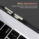 240W Right Angle 90 Straight Magnetic USB C Adapter Extender Straight USB4 40Gbps 8K 60Hz for Thunderbolt 3/4, MacBook Pro/Air, Steam Deck, PS5 (2 Pack) W/ 2 Connector Tips