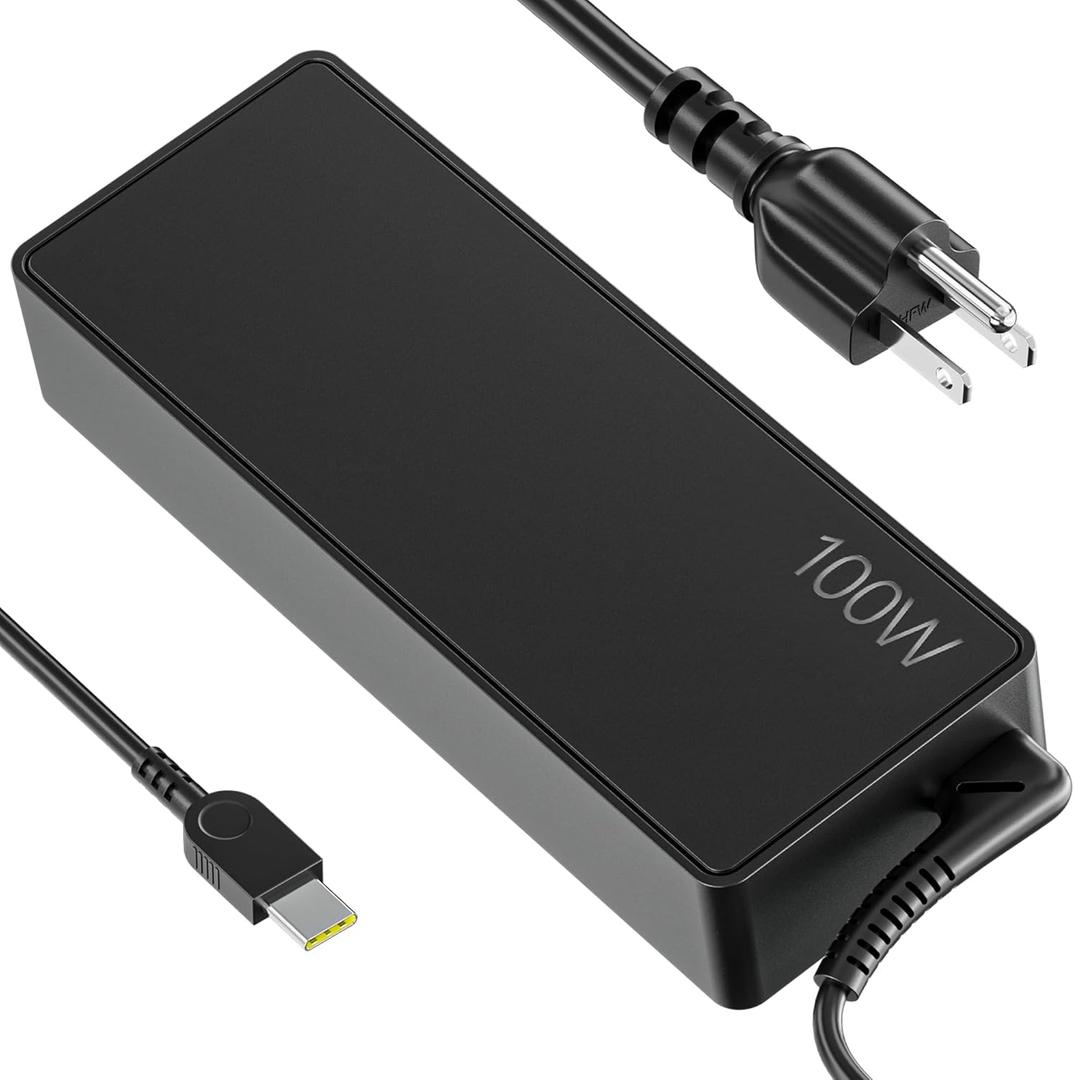 100W 65W USB C Laptop Charger Compatible with Lenovo Thinkpad/Yoga/IdeaPad/Chromebook, ADLX65YDC2A USB Type C Laptop Charger