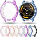 [7 Pack] RICHONE Bling Cases Compatible with Garmin Venu 3 Watch, Soft TPU Diamonds Glitter Screen Protector for Venu 3 45mm, Smartwatch Face Covers Frame Bezel Bumper Accessories for Women Men