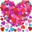 Natonhi 928 Pcs Valentines Heart Stickers, 8 Colors & 3 Sizes Self-Adhesive Glitter Matte Foam Heart Stickers Valentine's Day Crafts for Kids Wedding Scrapbook Decorations