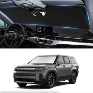 Custom Sunshade for Santa Fe Windshield Sun Shade for 2026 2025-2019 Hyundai Santa Fe, SE, SEL, SEL Plus, Limited, Ultimate Accessories Heat Insulation Cooling Front Window Cover for Windshield