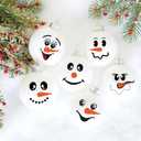 3 x 36pcs Snowman Face Stickers for Crafts Cute Christmas Ornaments Vinyl Snow Man Face Decals Xmas Winter Holiday Stickers for Window Glass Cups Balls Jars Wall Party Supplies Home Decoration(snow36)