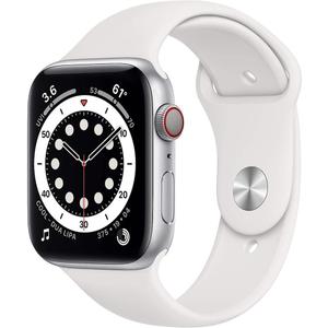 Apple Watch Series 6 (GPS + Cellular, 40mm) - Silver Aluminum Case with White Sport Band