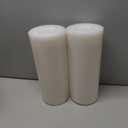 NURADA Large Outdoor Solar Candles Waterproof - 12" x 5" Rechargeable Solar Powered Flameless LED Pillar Flickering Candle for Patio Porch Lanterns Decor - Ivory White, Set of 2