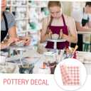 TEHAUX Ceramic Transfer Paper 20.86X14.76In Underglaze Flower Decals for Pottery High-Temperature Kiln Firing Porcelain Stickers for Clay Sculpture Decoration