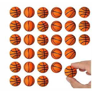 30 Pcs Mini Basketballs Stress Balls 1.18 Inch Mini Basketball Party Favor Tiny Foam Basketballs Small Soft Sports Balls Basketball Decorations Foam Toy for Relief Party