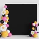 Wokceer Wedding Arch Cover Black 6.6FT x 6.6FT Square Backdrop Covers Spandex Fitted Balloon Arch Covers Stretchy Backdrop for Birthday Party Wedding Ceremony Banquet Decoration