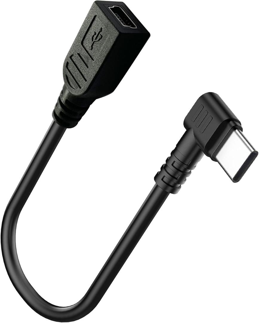 Mini USB Female to Type C Male Cable,USB-C Male to Mini U SB Female Adapter Converter for Mini Dash Cam Hardwire Kit and More Mini USB Devices(Only for Charging) (5.9in)