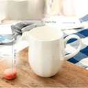 Milk Frother Cup,Milk Frothing Pitcher Espresso Machine Accessories Barista Tools Latte Art Coffee Essentials Ceramics Bone China Chocolate Handle Creamer (Classic)