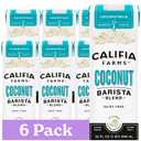 Califia Farms - Coconut Barista Blend Coconut Milk, 32 oz (Pack of 6), Shelf Stable, Dairy Free, Plant Based, Vegan, Gluten Free, Non GMO, Creamer (EXP 07/12/26)