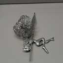 Flower Fairy Dancing with Dandelion Garden Art Sculpture Stainless Steel Statue Christmas Halloween Decoration for Outdoor Yard Courtyard Lawn Patio Metal Ornaments (Wave)