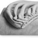 Bare Home Super Soft Fleece Fitted Sheet - Twin Size - Extra Plush Polar Fleece, No-Pilling - Deep Pocket - All Season Cozy Warmth (Twin, Light Grey)