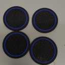 4PCS Car Cup Holder Coasters, Silicone Non-Slip Vehicle Cup Recessed Mats, Sift-Proof Automotive Interior Drink Insert Decor Accessories, Universal for SUV, Sedan, Truck (Blue)