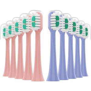 Replacement Toothbrush Heads 10 Pack for AquaSonic icon Electric Toothbrush,5Lilac + 5Blush