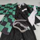 Anime Cosplay Costumes Adult Anime Kimono Halloween Cosplay Cloak Kimono Outfit With Earring Kids 2XL