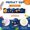 Containlol Borders for Bulletin Board Decoration, 118 ft Outer Space Scalloped Trim Classroom Bulletin Board Borders for School Office Whiteboard Wall Poster Chalkboard Decor