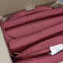 Outdoor Chair Cushions Set of 4, 17 x 16 Inch Patio Chair Cushions for Outdoor Furniture, Water Resistant, Non-Slip Ties(Dark Red), 17x16x2|4 Pack