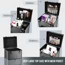 Yueieoun Salon Cart with 3 Drawers, Nail Trolley Cart with Wheels Salon Station Rolling Makeup Train Case Cosmetology Case Organizer Cases for Nail Tech,SPA,Face Painting,Hairstylist,Makeup Artist