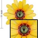 YEAHOME Sunflower Garden Decor, 11'' Metal Flower Wall Decor, Yard Hanging Wall Art Decorations for Kitchen, Bathroom, Living Room, Spring Boho Art for Indoor Outdoor