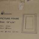 Axeman 18x24 Picture Frame Set of 2, Display 16x20 Pictures with Mat or 18x24 without Mat, Thin Border Wall Gallery Photo Frames for Wall and Tabletop Display, Walnut (18x24-2P)