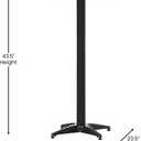 Flash Furniture Mellie 23.25" Round Aluminum Indoor-Outdoor Bar Height Table with Flip-Up Table, Black