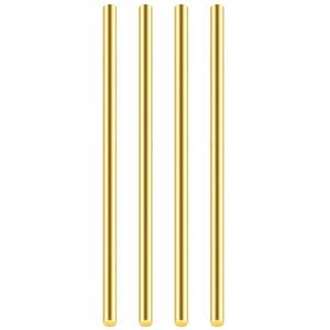 DYWISHKEY 4 Pieces 12 inches 15/64 inch/6.0mm Brass Rods, Brass Round Stock Lathe Bar Stock for DIY Craft Making, Handle Pin, Brass Rod 15/64 inch in Diameter, 12 inches in Length