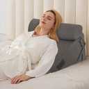 Orthopedic Bed Wedge Pillow Set 3Pcs, Adjustable Memory Foam, Pillow Wedge for Post Surgery, Back Pain Relief, Triangle Pillows for Acid Reflux, Snoring, GERD, Dark Grey