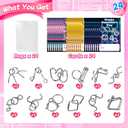 24 Pcs Valentines Day Gift Metal Brain Teaser Puzzles Set with Cards for Boys and Girls Unlock Interlock Game Fidget Party Favors School Exchange Classroom Prizes for Older Kids Teens Adults