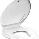 Toilet Seat Round,Toilet Seat with Toddler Seat Built in, Potty Training Toilet Seat Round Fits Both Adult and Child, with Soft Close,Easy Install and Clean - White, Round