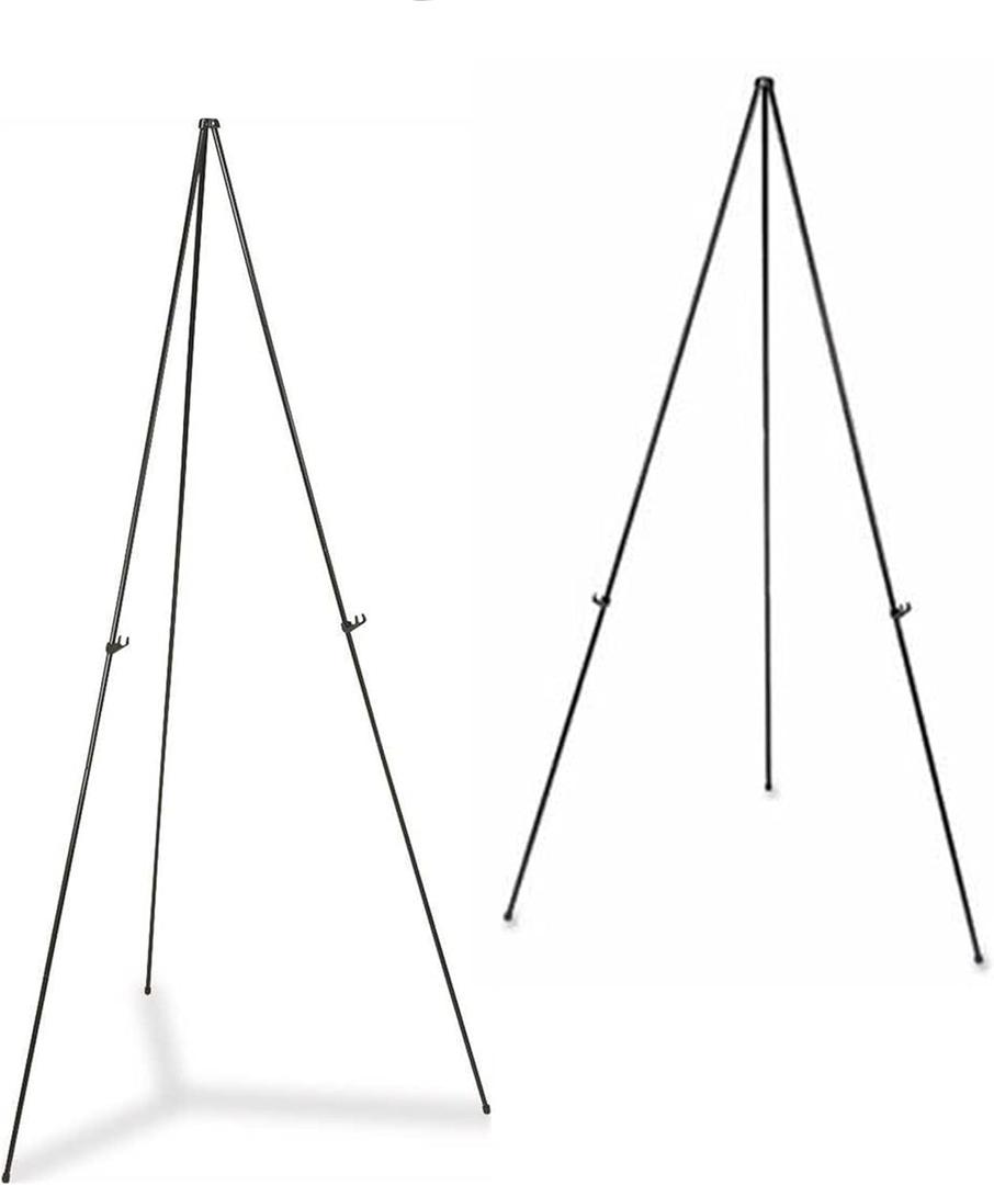 Audio-Visual Direct Lightweight Steel Telescoping Display Easel, 65 Inches (2)