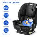 Car Seat Snack Tray: Travel Tray for Kids Carseat Cup Holder with Food Trays, Stroller Snacks Plate for Toddlers, Kid Road Trip Essentials, Blue