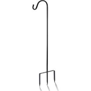 EXCMARK Shepherd Hook Adjustable Height 32/24/16 1/2 inch Thick Use at Weddings, Hanging Solar Lights, Lanterns, Bird Feeders, Metal Hanger Hook (Black,32inch). U.S. Patent.