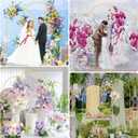 Wokceer Wedding Arch Backdrop Stand 7.2FT, 6.6FT, 6FT Set of 3 Gold Metal Arch Backdrop Stand for Wedding Ceremony Baby Shower Birthday Party Decor