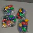 Windy City Novelties 4 Pack LED Light Up Christmas Bulb Necklace with 6 Dynamic Light Modes  Flashing Holiday Accessory for Parties, Parades & Festive Events