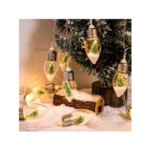 HFXXAD 13FT Christmas Tree Snow Globe String Lights, 20 LED Clear Bulbs Christmas Tree String Lights for Bedroom, Wedding, Table Decoration, Outdoor Garden Party, Home Party Decorate