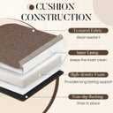 Basic Beyond Chair Cushions for Dining Chairs with Ties and Removable Cover, 2" Thick Seat Cushions for Kitchen Chairs, Set of 6, 17" x 16", Brown