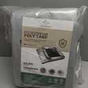 WHITEDUCK Super Heavy Duty Poly Tarp Cover 16 Mil & 10 Mil with Grommets and Reinforced Edges (Brown, White & Silver Black) (Silver Black- 10 Mil, 12' x 16')