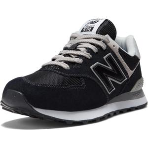 New Balance Men's 574 Core Sneaker, Black/White, 15 Wide